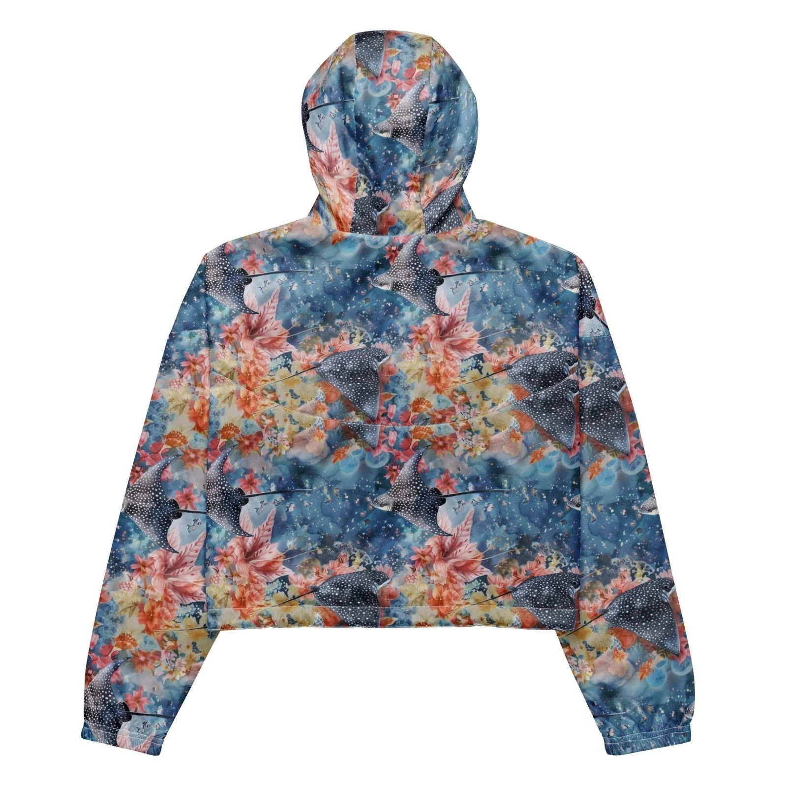 Spotted Eagle Ray Women’s cropped Windbreaker - Salinity Swimwear