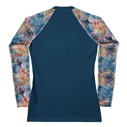 Salinity Swimwear Spotted Eagle Ray Women's Rash Guard Solid Rash Guard