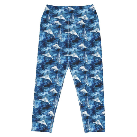 Starry Manta Ray Capri Swim Leggings - Salinity Swimwear