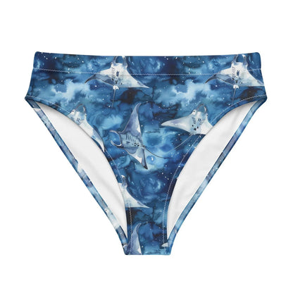 Starry Manta Ray Eco High-Waisted Bikini Bottom - Salinity Swimwear