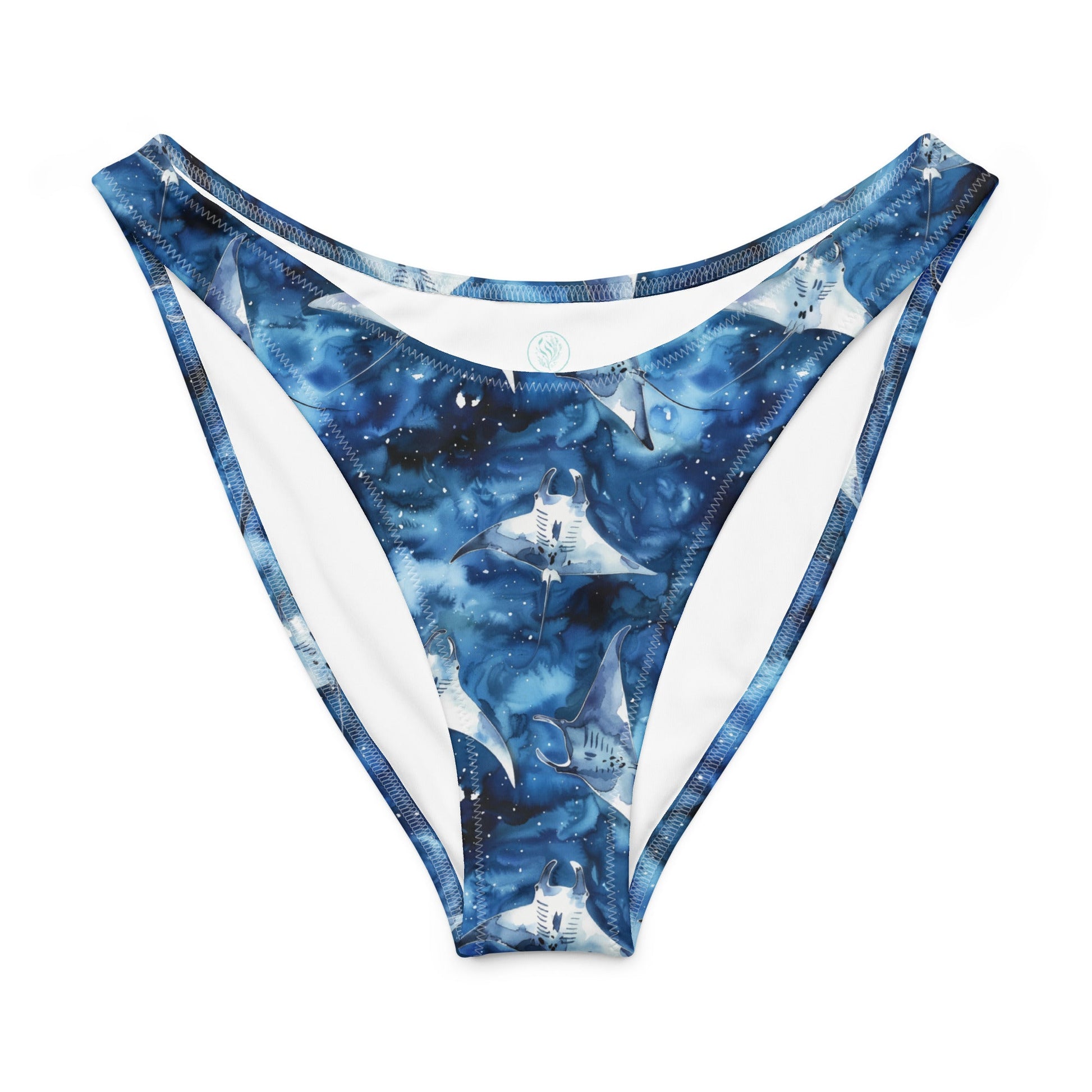 Salinity Swimwear Starry Manta Ray High - Leg Cheeky Bikini Bottom Bikini Bottom