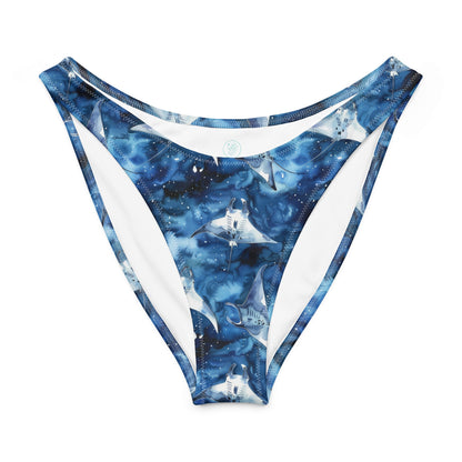 Salinity Swimwear Starry Manta Ray High - Leg Cheeky Bikini Bottom Bikini Bottom