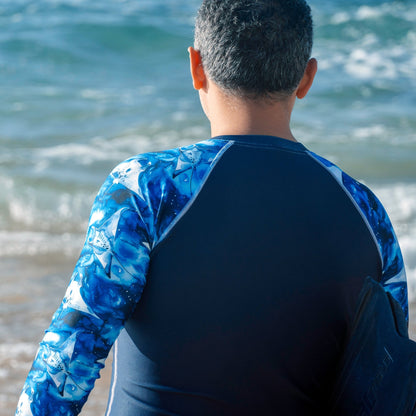 Salinity Swimwear Starry Manta Ray Men's Rash Guard Rash Guard