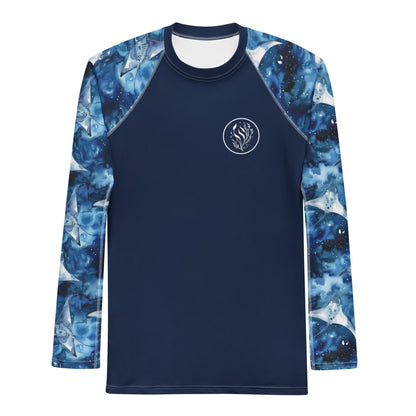 Starry Manta Ray Men's Rash Guard - Salinity Swimwear