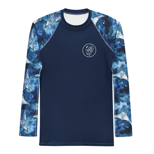 Starry Manta Ray Men's Rash Guard - Salinity Swimwear