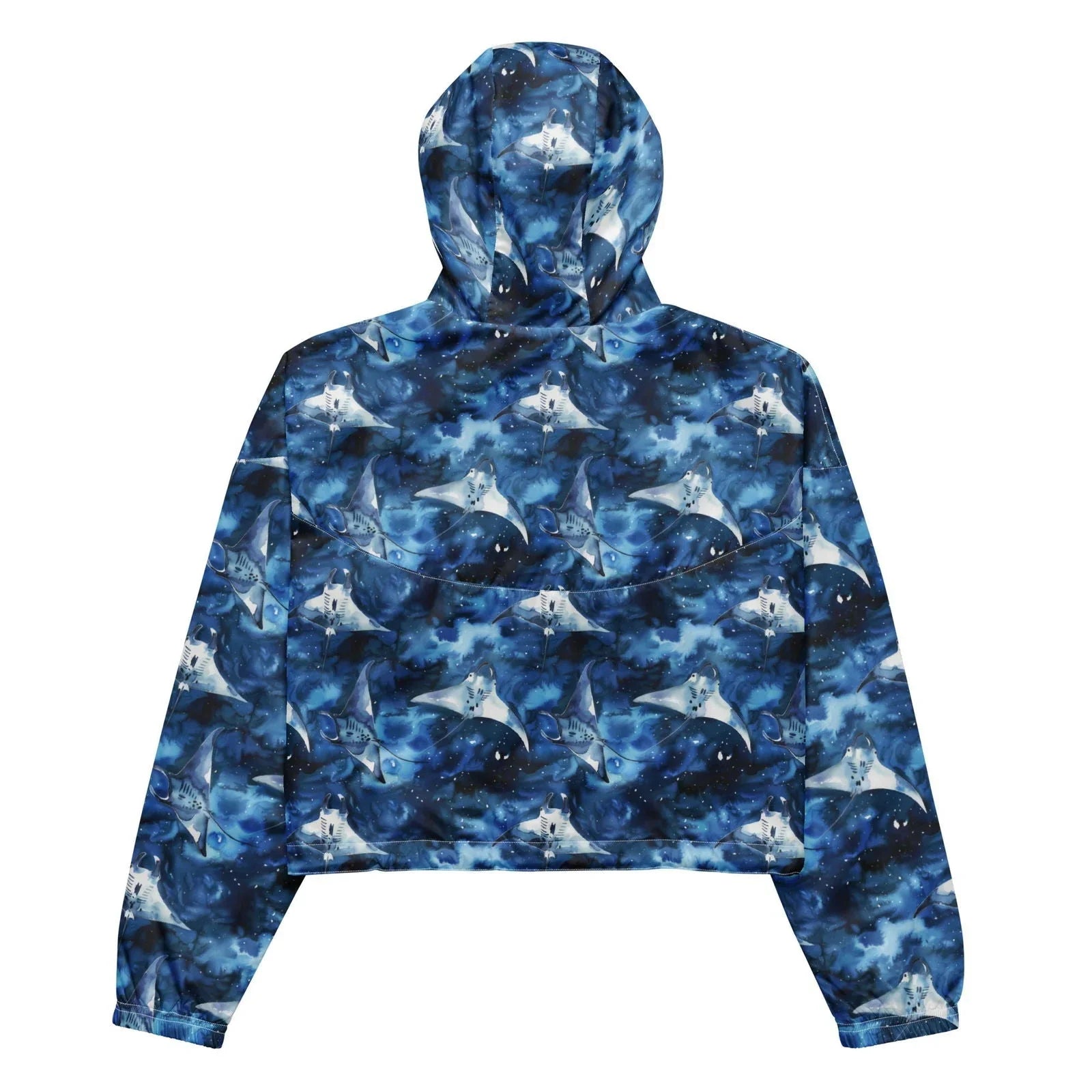 Starry Manta Ray Women’s cropped Windbreaker - Salinity Swimwear