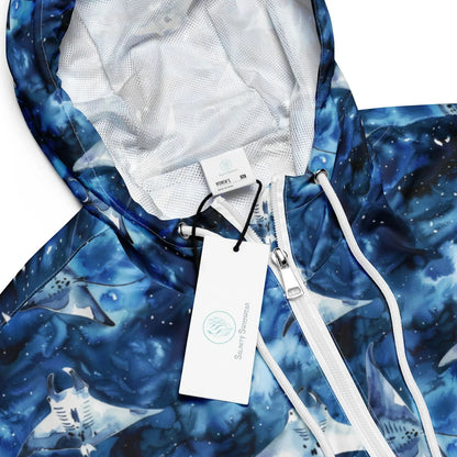 Starry Manta Ray Women’s cropped Windbreaker - Salinity Swimwear