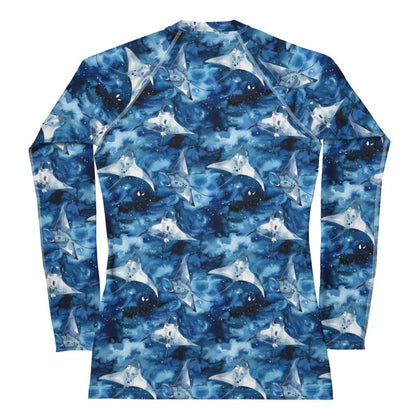Starry Manta Ray Women's Rash Guard - Salinity Swimwear