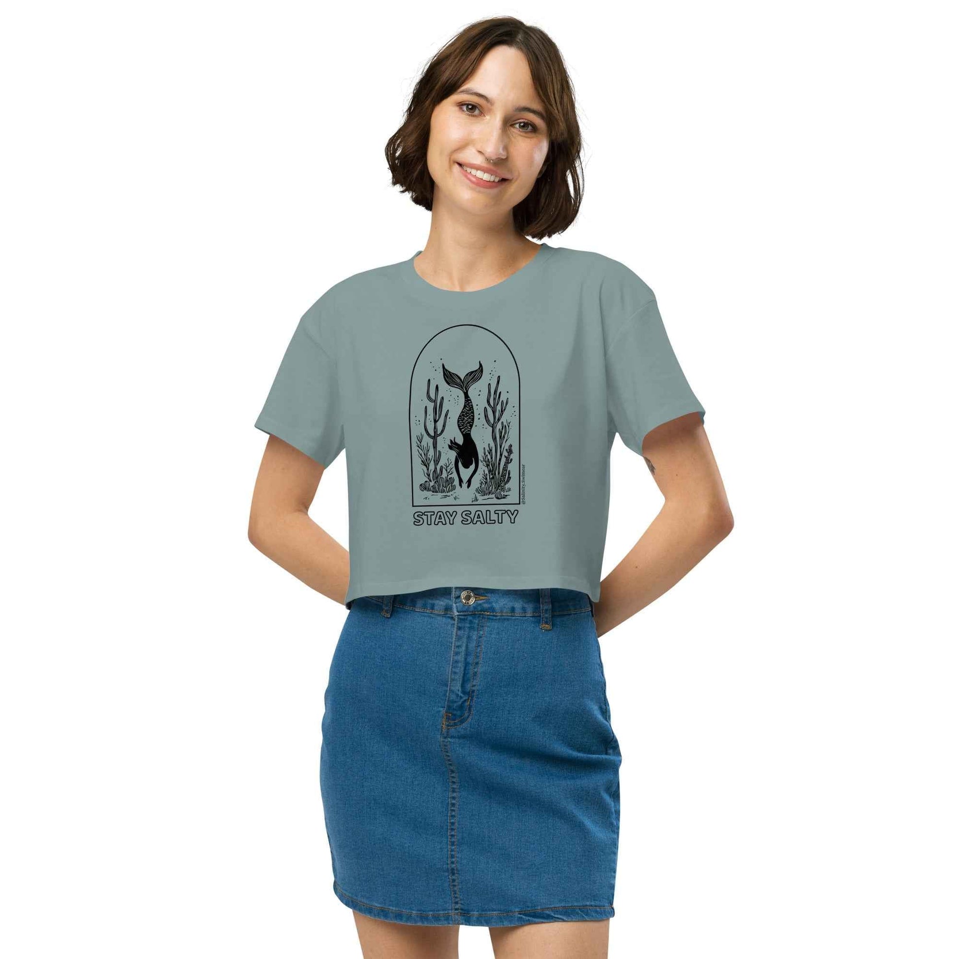 Salinity Swimwear Stay Salty Women’s Crop Top T-Shirt
