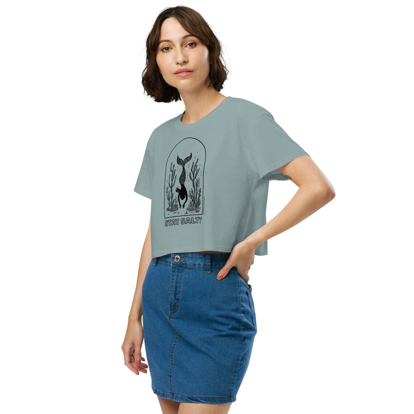 Salinity Swimwear Stay Salty Women’s Crop Top T-Shirt