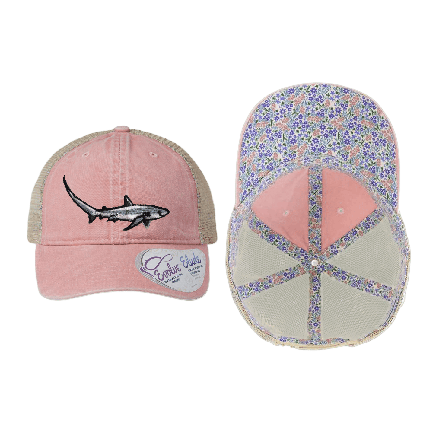 Salinity Swimwear Thresher Shark Ponytail Mesh Cap Hat