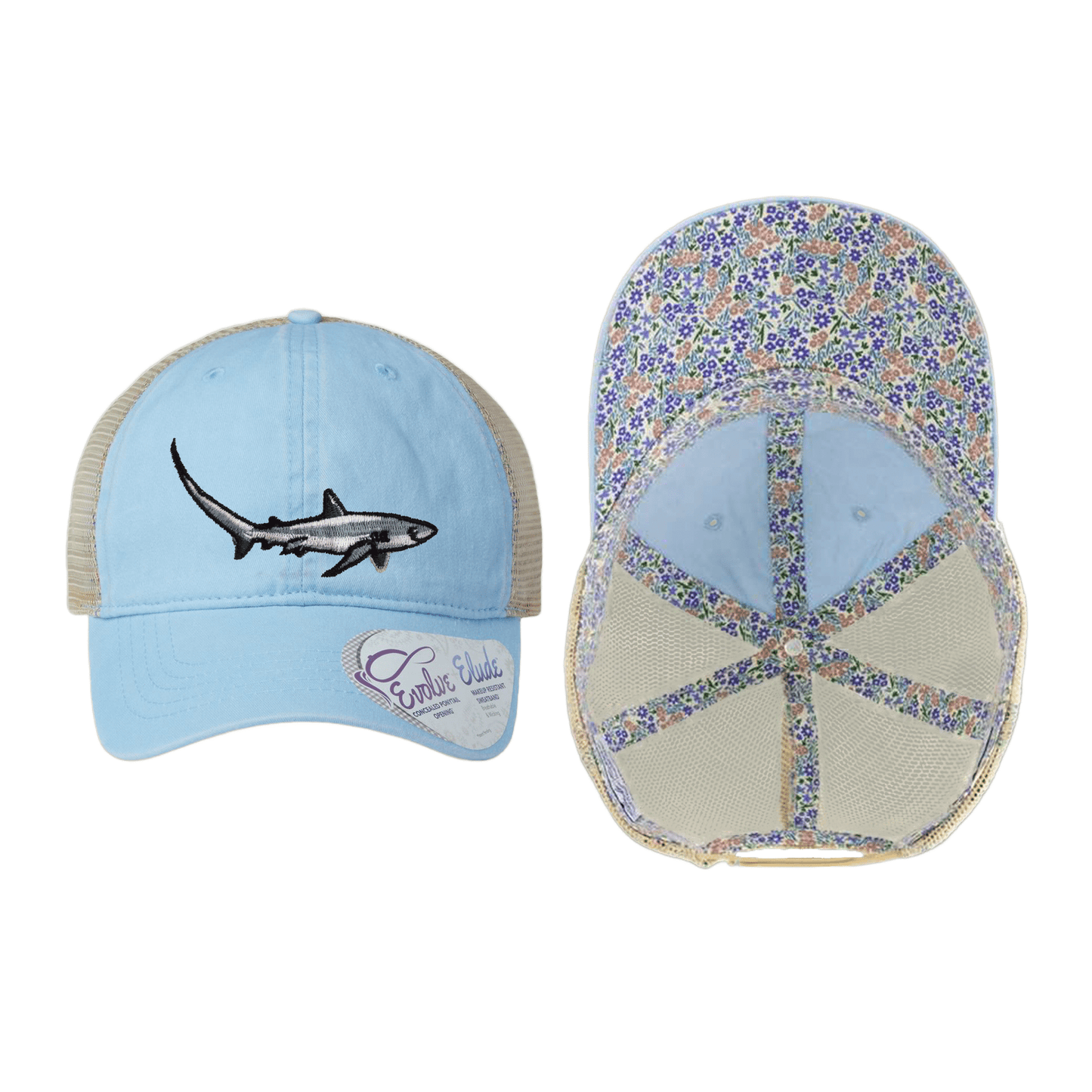 Salinity Swimwear Thresher Shark Ponytail Mesh Cap Hat