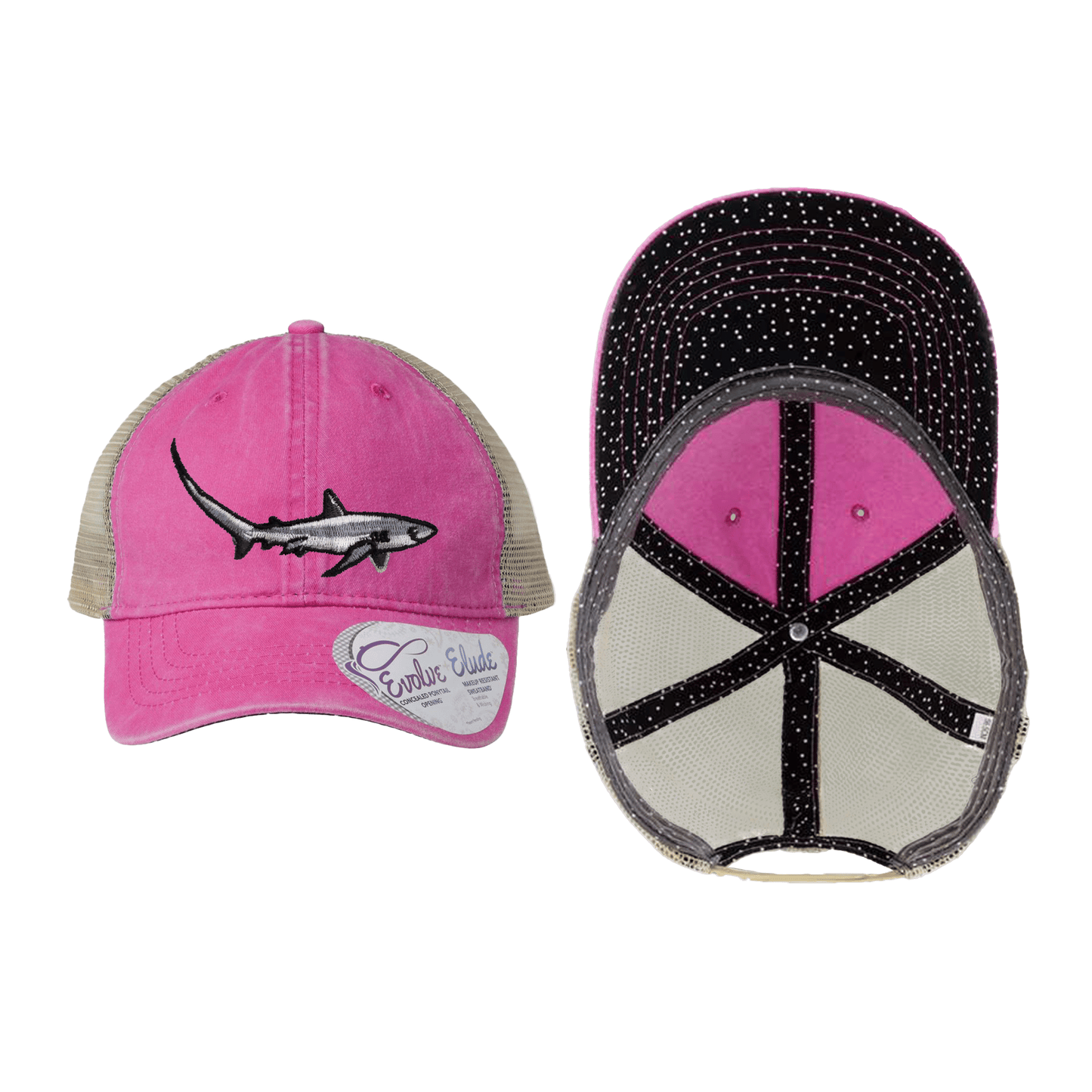 Salinity Swimwear Thresher Shark Ponytail Mesh Cap Hat