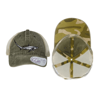 Salinity Swimwear Thresher Shark Ponytail Mesh Cap Hat