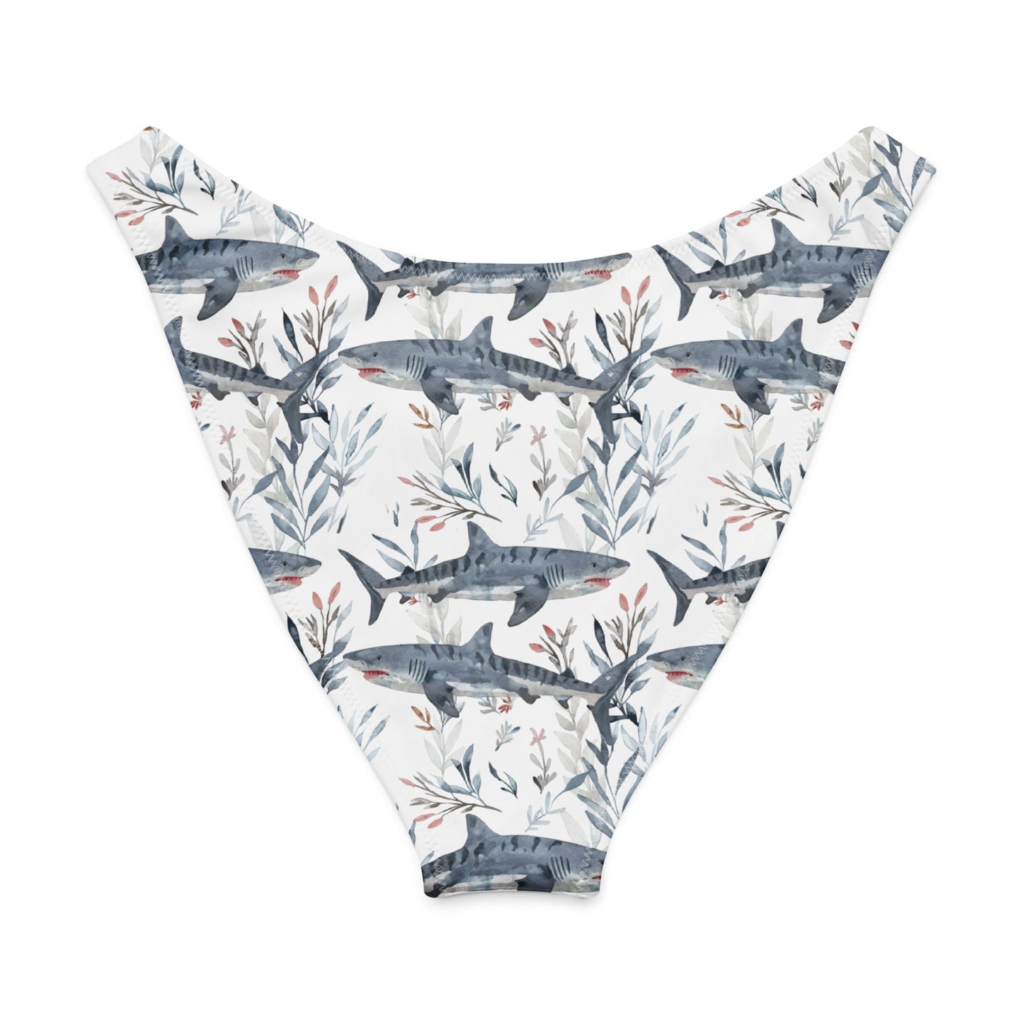 Salinity Swimwear Tiger Shark Bloom Eco High - Leg Cheeky Bikini Bottom Bikini Bottom