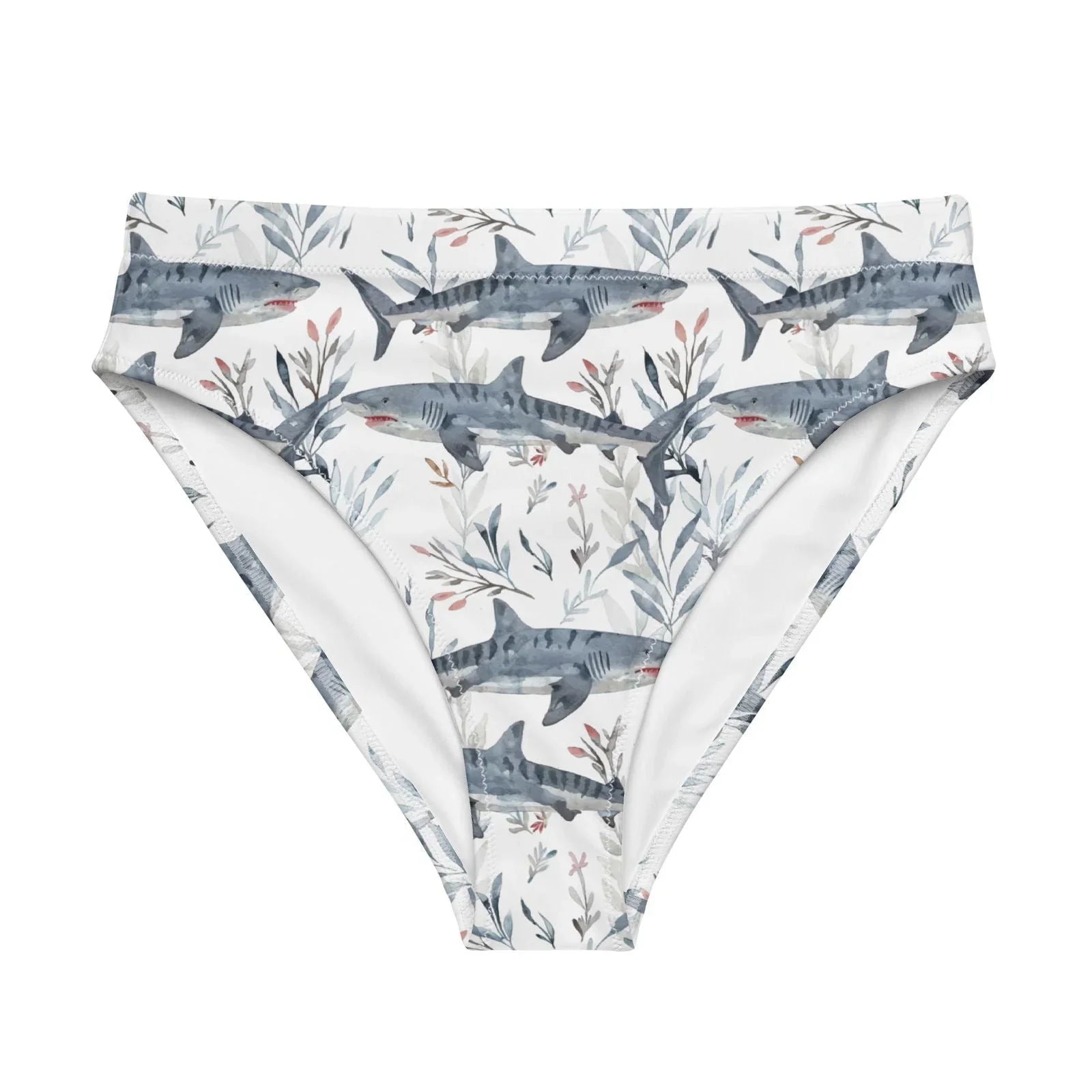 Tiger Shark Bloom Eco High-Waisted Bikini Bottom - Salinity Swimwear