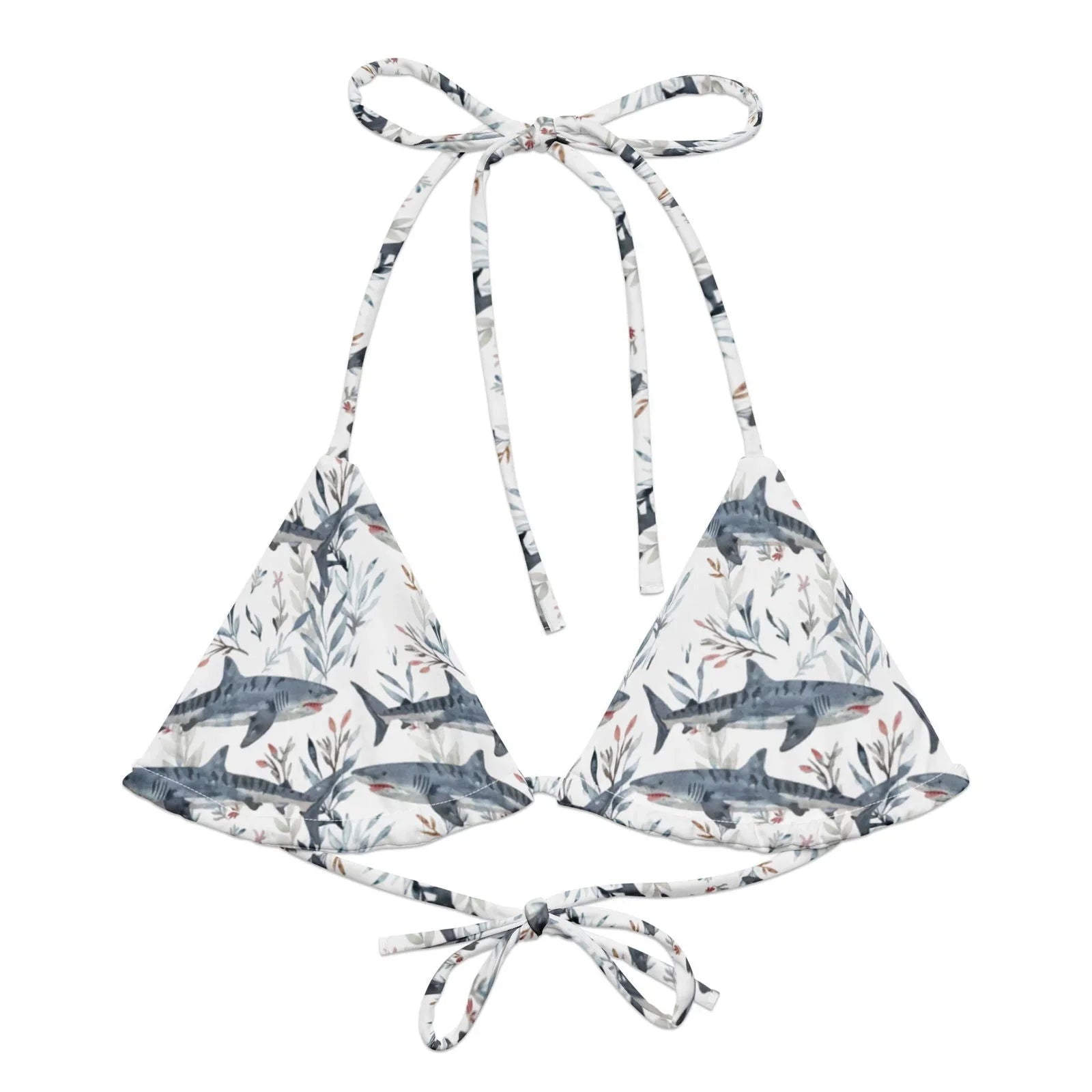 Salinity Swimwear Tiger Shark Bloom Eco String Bikini Top Bikini Top
