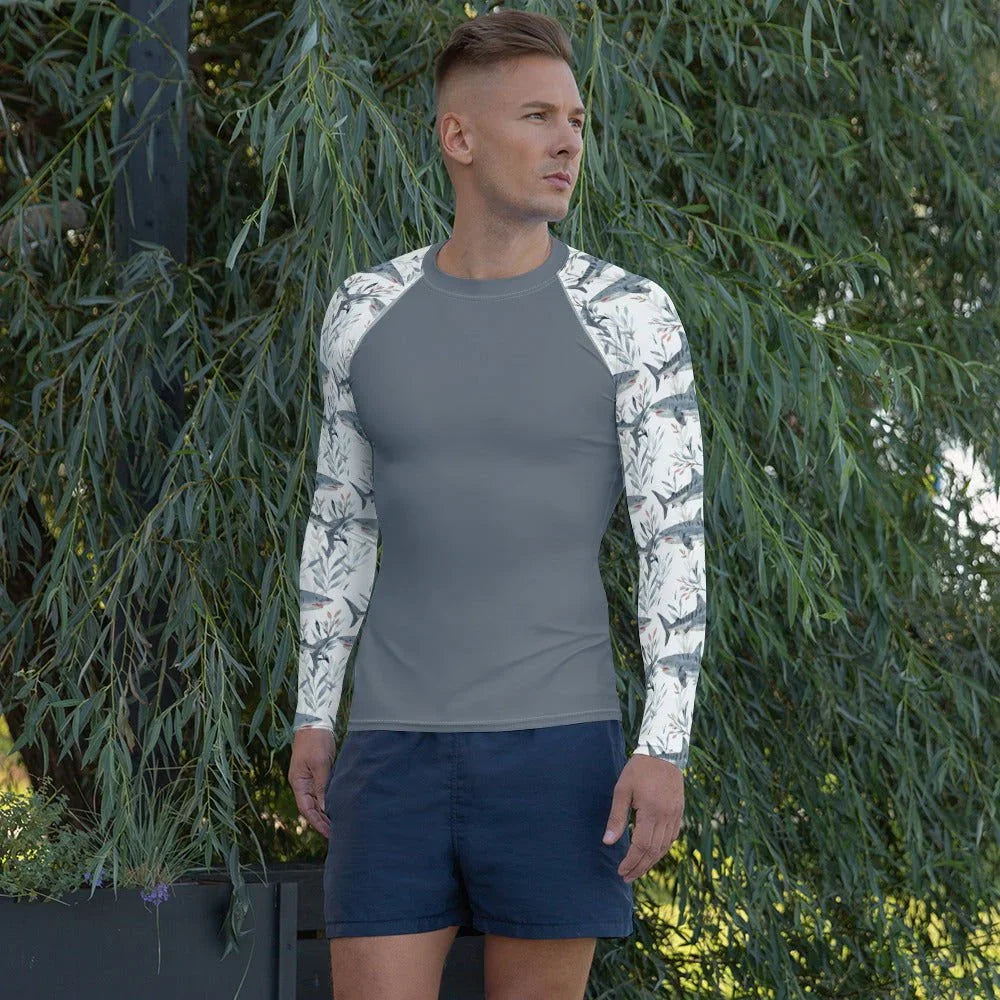 Tiger Shark Bloom Men's Rash Guard - Salinity Swimwear