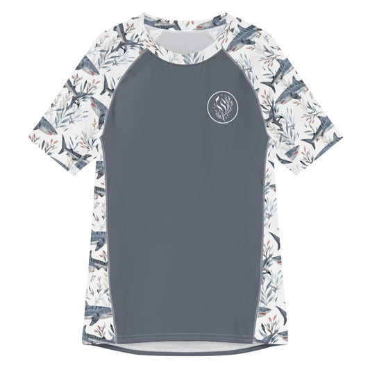 Tiger Shark Bloom Men’s Short Sleeve Swim Shirt - Salinity Swimwear