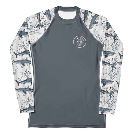 Salinity Swimwear Tiger Shark Bloom Women's Rash Guard Solid Rash Guard