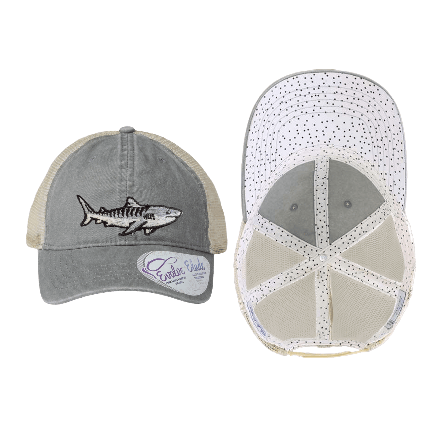 Salinity Swimwear Tiger Shark Ponytail Mesh Cap Hat