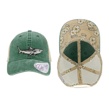Salinity Swimwear Tiger Shark Ponytail Mesh Cap Hat