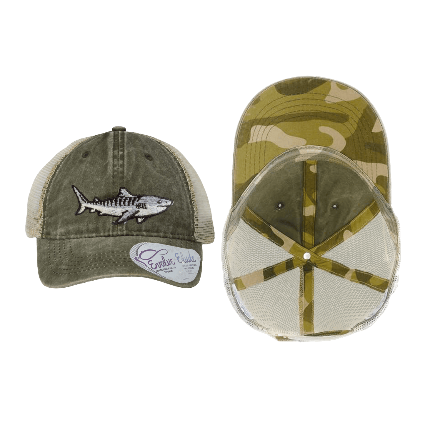 Salinity Swimwear Tiger Shark Ponytail Mesh Cap Hat