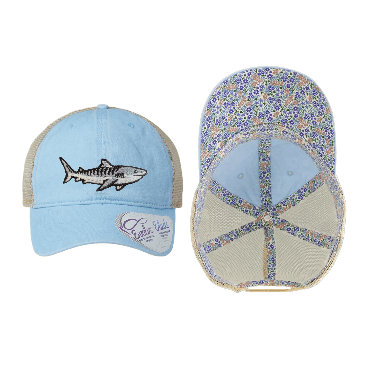 Salinity Swimwear Tiger Shark Ponytail Mesh Cap Hat