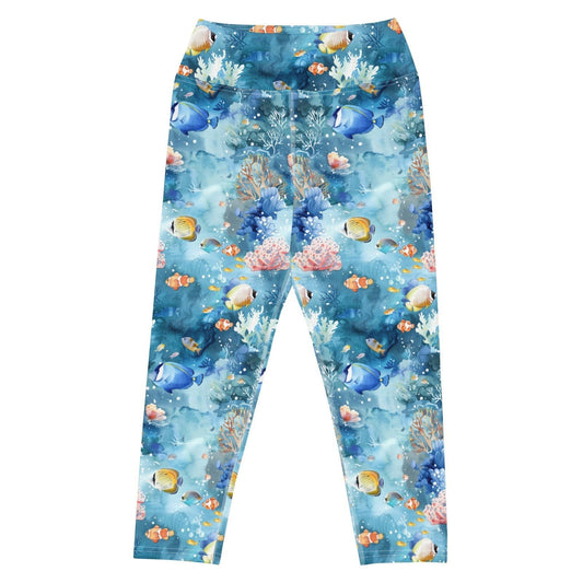Tropical Reef Fish Capri Swim Leggings - Salinity Swimwear