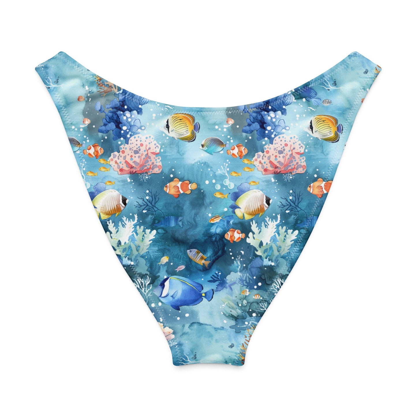 Salinity Swimwear Tropical Reef Fish Eco High - Leg Cheeky Bikini Bottom Bikini Bottom