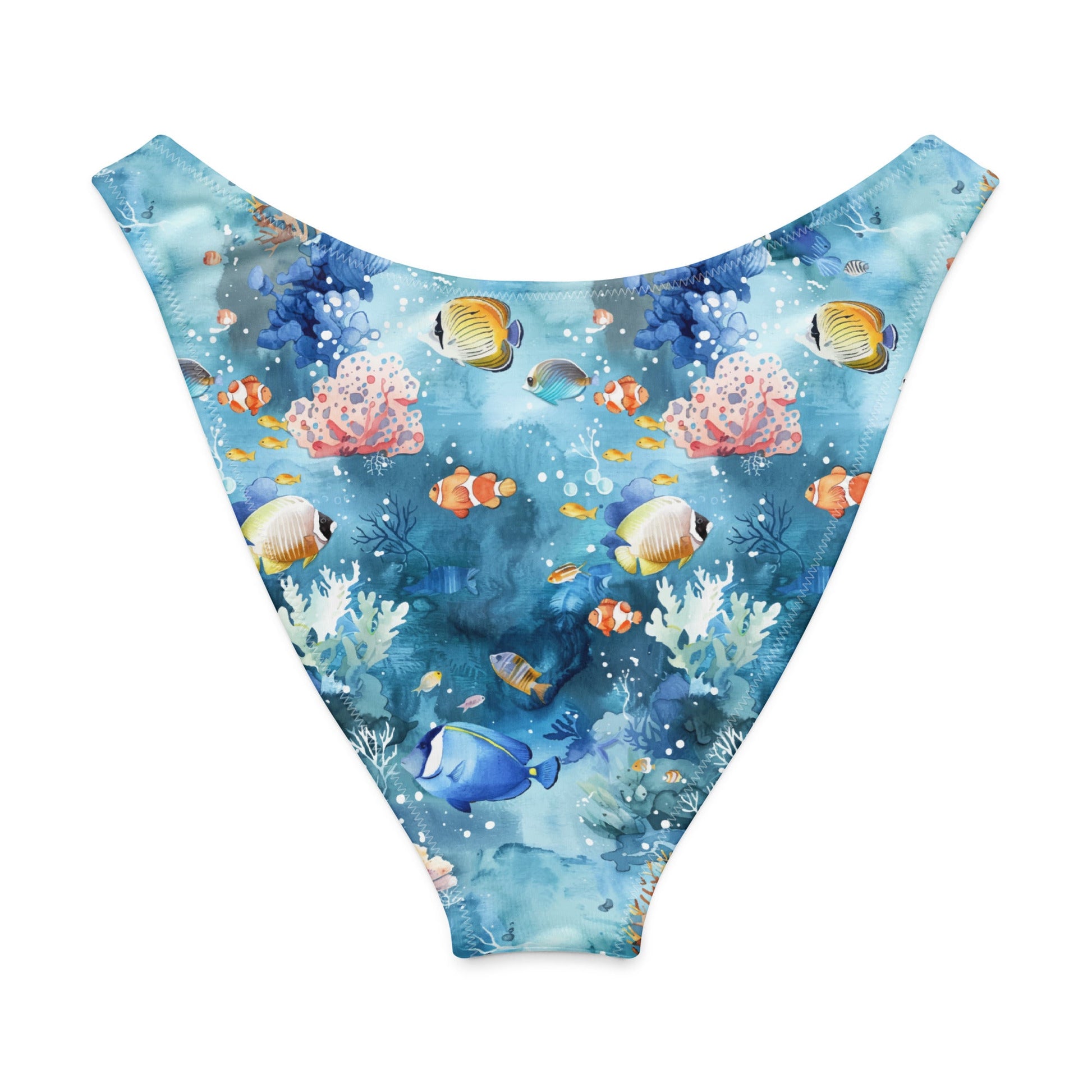 Salinity Swimwear Tropical Reef Fish Eco High - Leg Cheeky Bikini Bottom Bikini Bottom