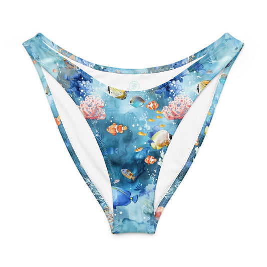 Salinity Swimwear Tropical Reef Fish Eco High - Leg Cheeky Bikini Bottom Bikini Bottom