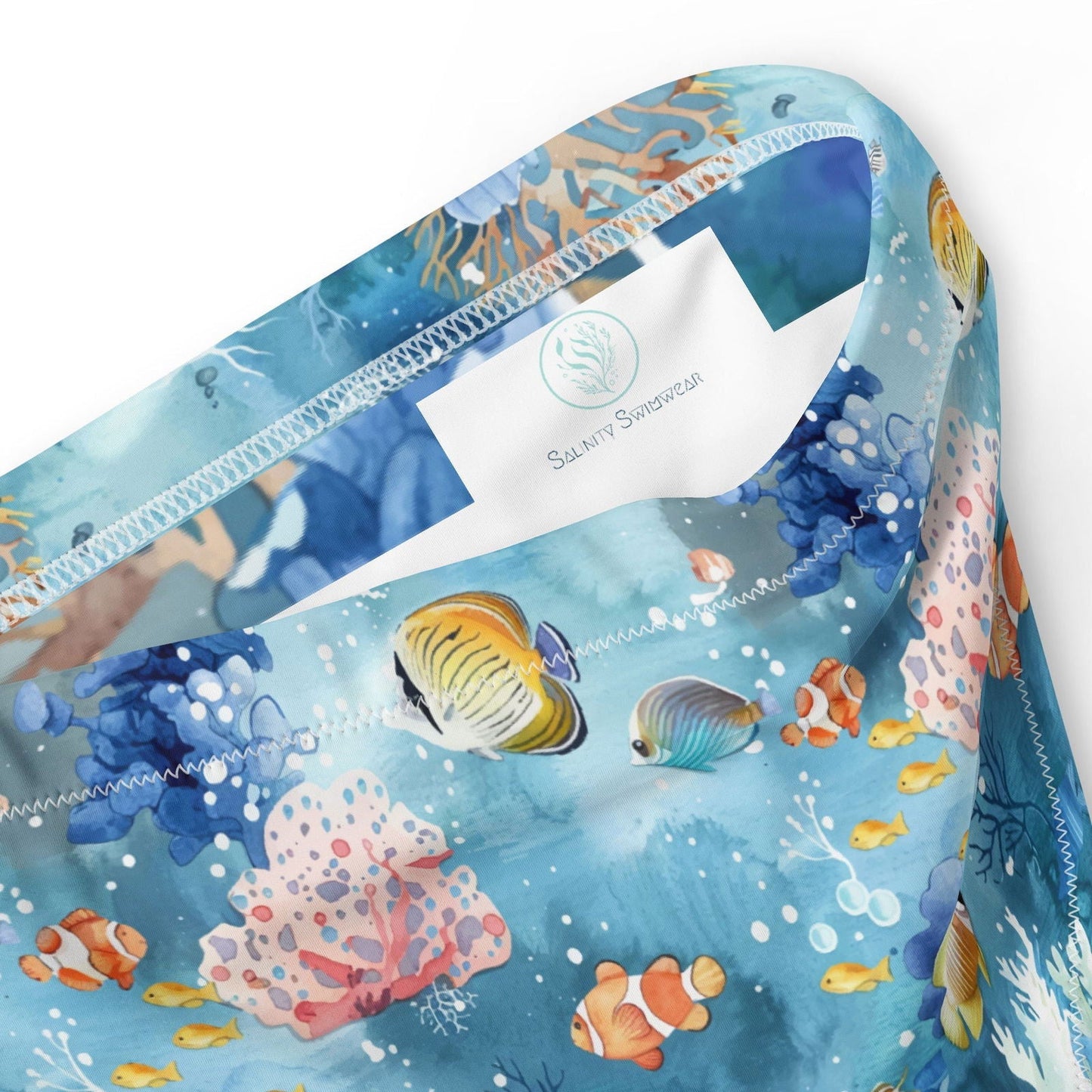 Salinity Swimwear Tropical Reef Fish Eco High - Waisted Bikini Bottom Bikini Bottom