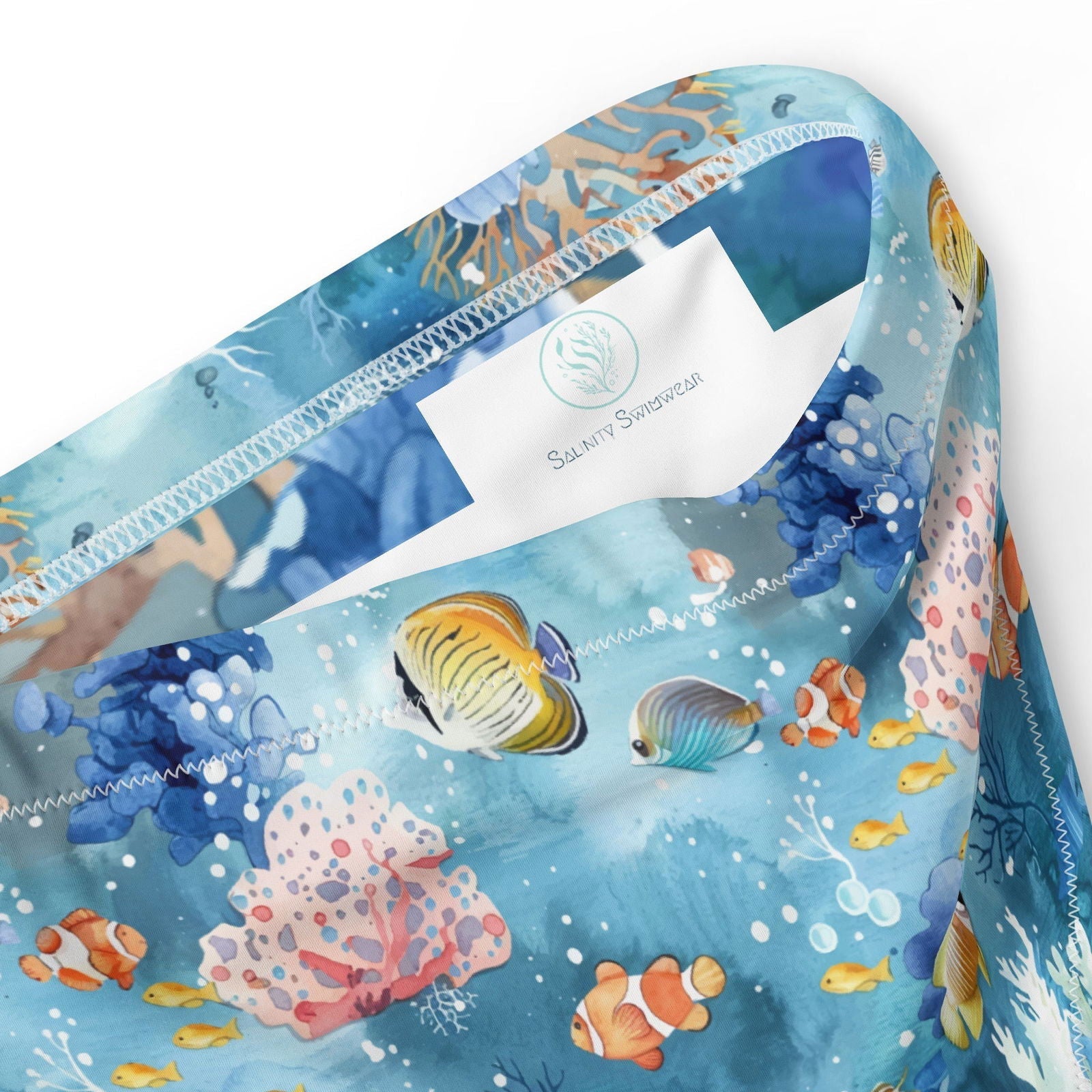 Salinity Swimwear Tropical Reef Fish Eco High - Waisted Bikini Bottom Bikini Bottom