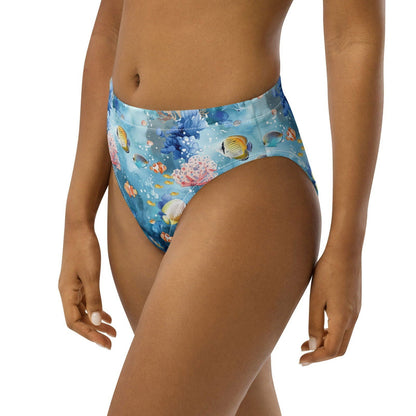 Salinity Swimwear Tropical Reef Fish Eco High - Waisted Bikini Bottom Bikini Bottom