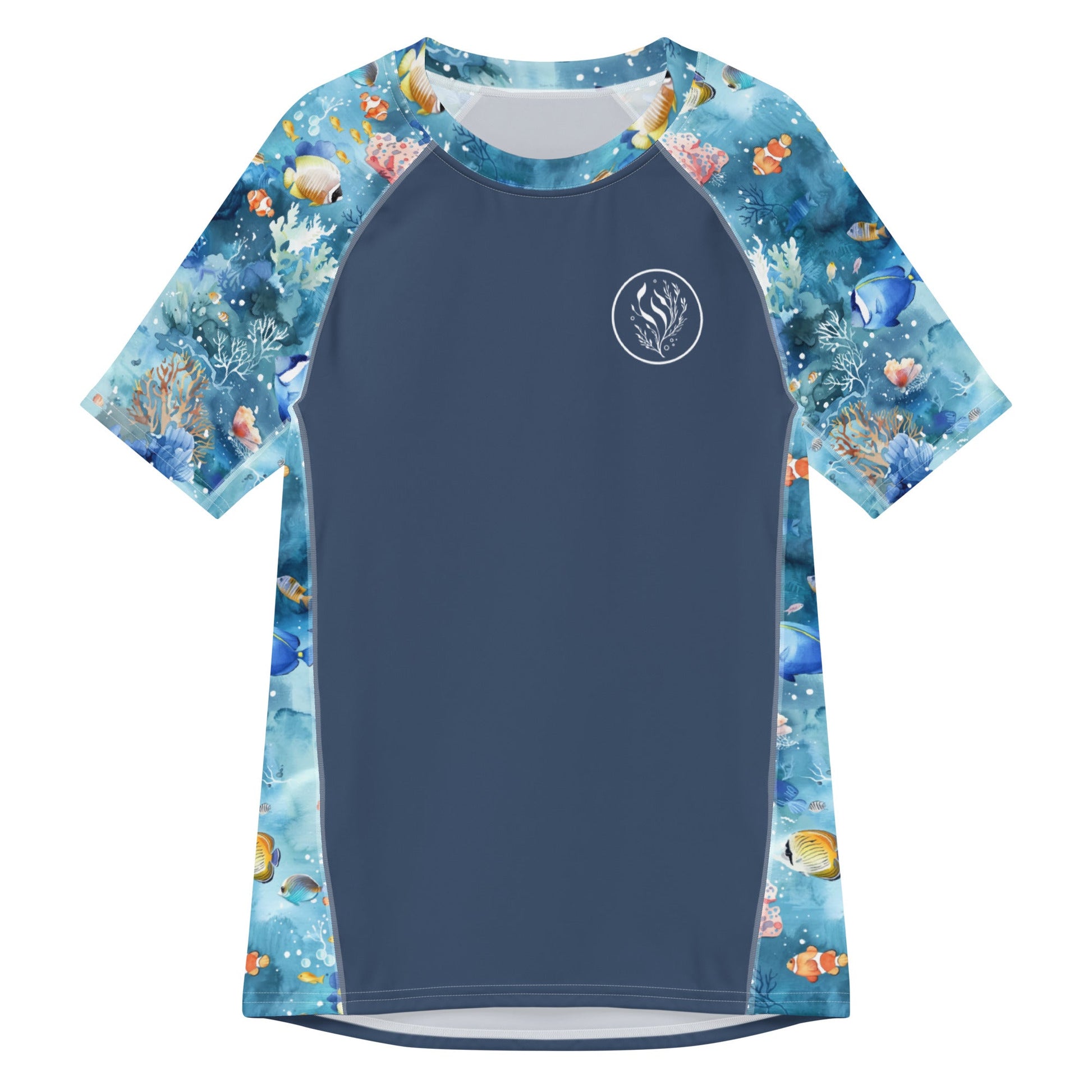 Salinity Swimwear Tropical Reef Fish Men’s Short Sleeve Swim Shirt Rash Guard