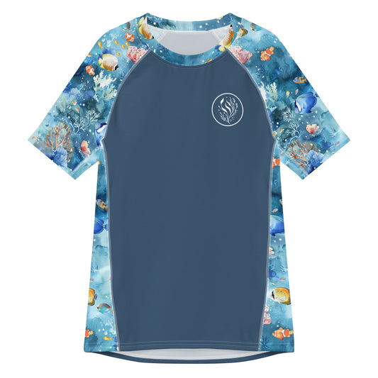 Tropical Reef Fish Men’s Short Sleeve Swim Shirt - Salinity Swimwear