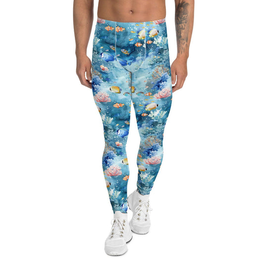 Salinity Swimwear Tropical Reef Fish Men's Swim Leggings Leggings