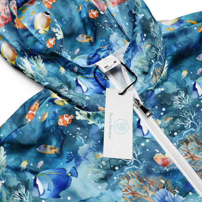 Salinity Swimwear Tropical Reef Fish Men’s windbreaker Windbreaker