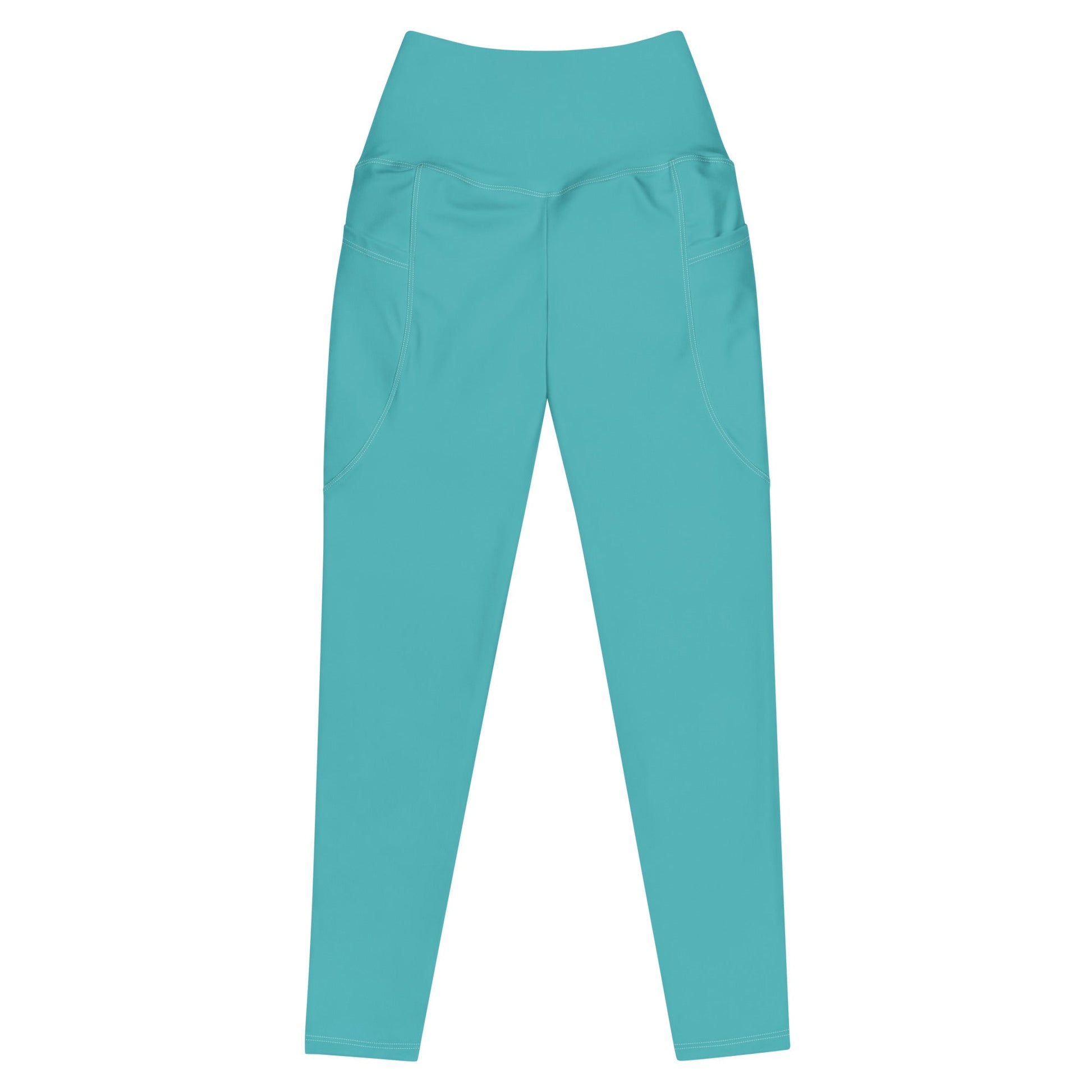 Salinity Swimwear Turquoise Eco Swim Leggings With Pockets Leggings