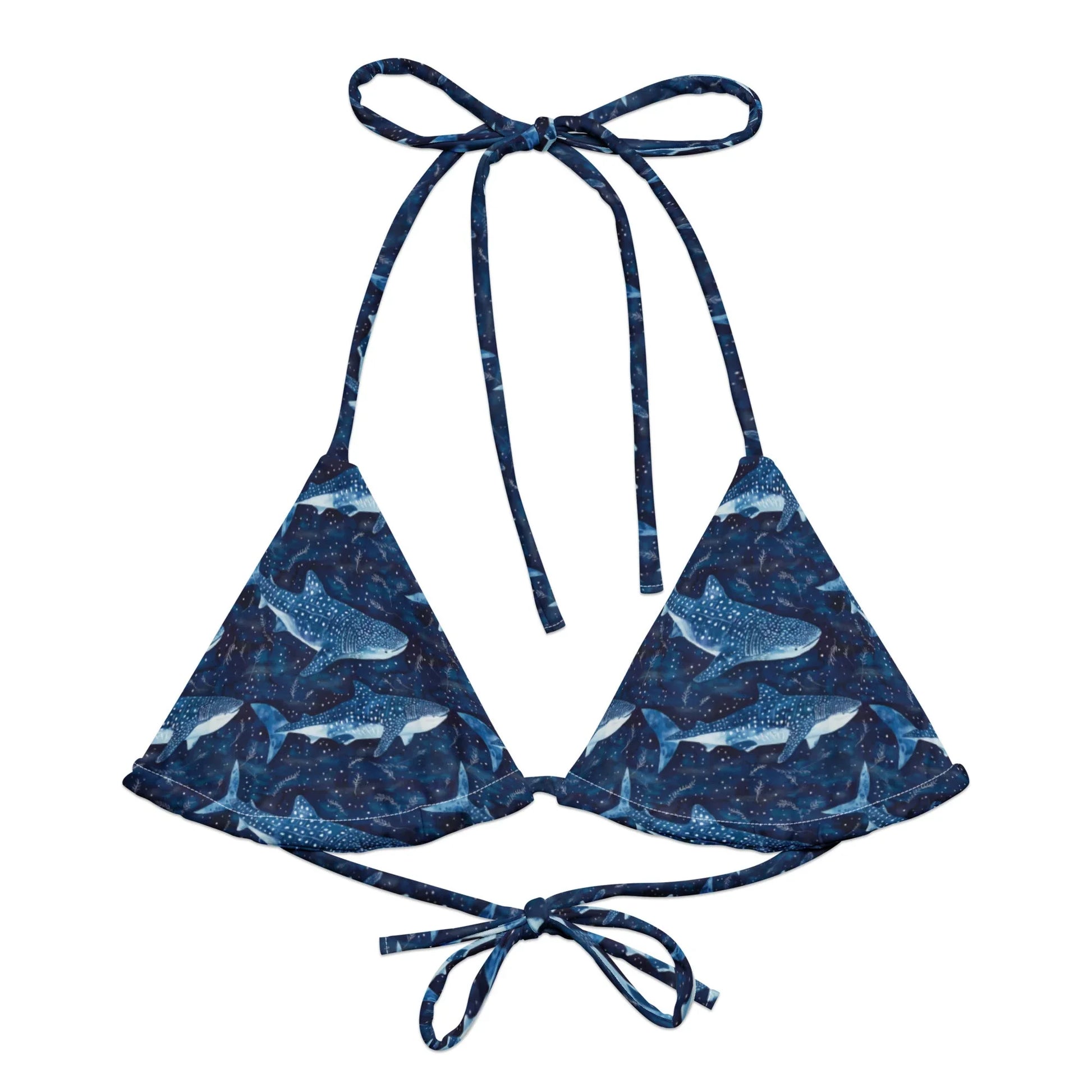 Whale Shark Dream Eco String Bikini Top - Salinity Swimwear