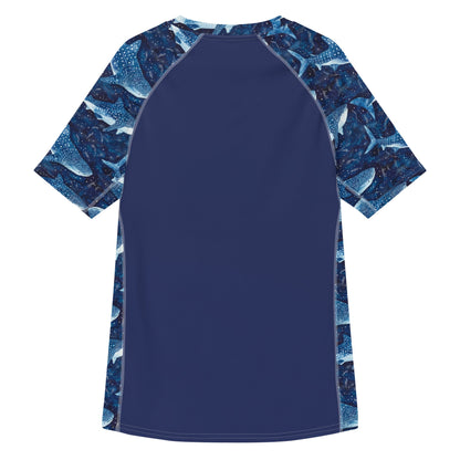 Whale Shark Dream Men’s Short Sleeve Swim Shirt - Salinity Swimwear