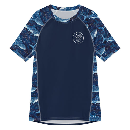 Salinity Swimwear Whale Shark Dream Men’s Short Sleeve Swim Shirt Rash Guard