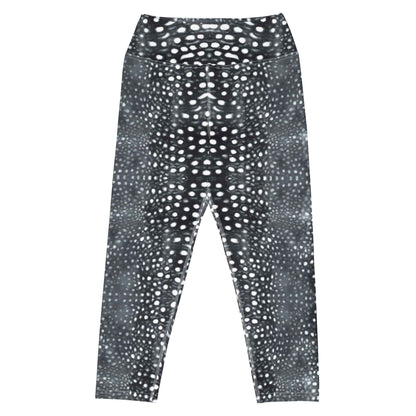 Salinity Swimwear Whale Shark Mosaic B&W Capri Swim Leggings Capri Leggings