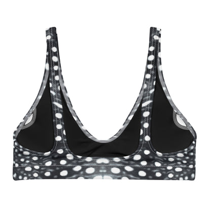 Salinity Swimwear Whale Shark Mosaic B&W Eco Bikini Top Bikini Top