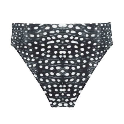 Salinity Swimwear Whale Shark Mosaic B&W Eco High - Waisted Bikini Bottom Bikini Bottom