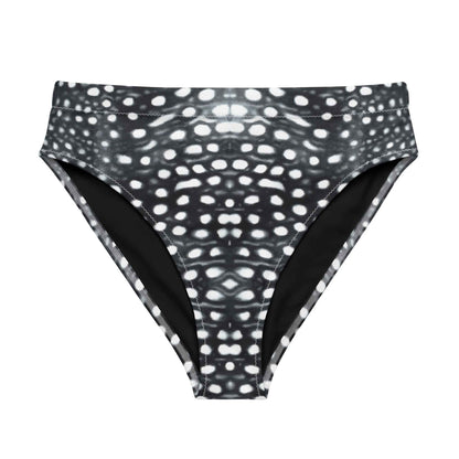 Salinity Swimwear Whale Shark Mosaic B&W Eco High - Waisted Bikini Bottom Bikini Bottom