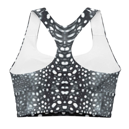 Salinity Swimwear Whale Shark Mosaic B&W Eco Sports Swim Top Sports Top