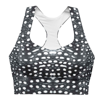 Salinity Swimwear Whale Shark Mosaic B&W Eco Sports Swim Top Sports Top