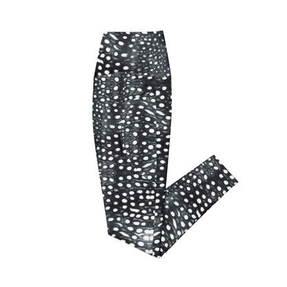 Salinity Swimwear Whale Shark Mosaic B&W Eco Swim Leggings With Pockets Leggings